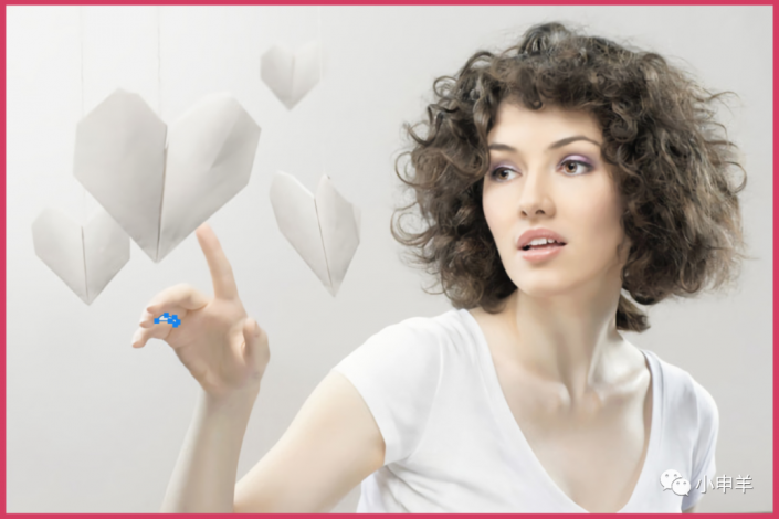 用PS快速抠出卷发的美女人像