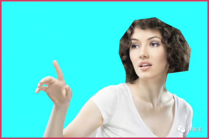 用PS快速抠出卷发的美女人像
