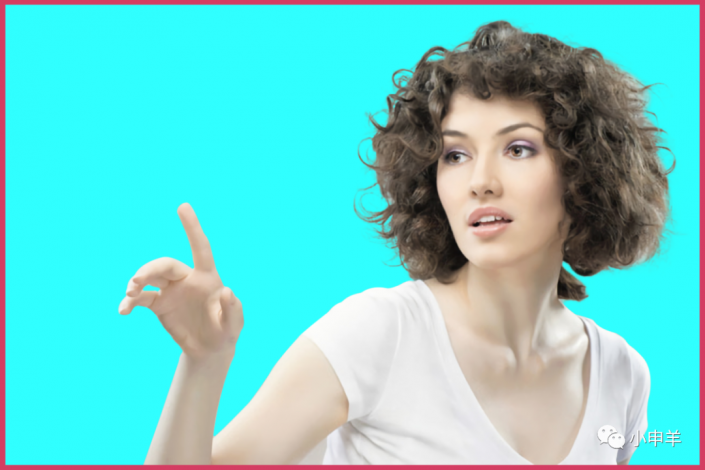 用PS快速抠出卷发的美女人像