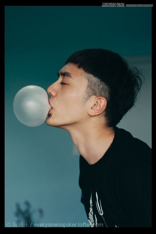 PS结合滤镜设计创意的人像泡泡效果