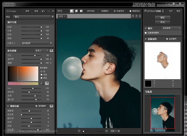 PS结合滤镜设计创意的人像泡泡效果