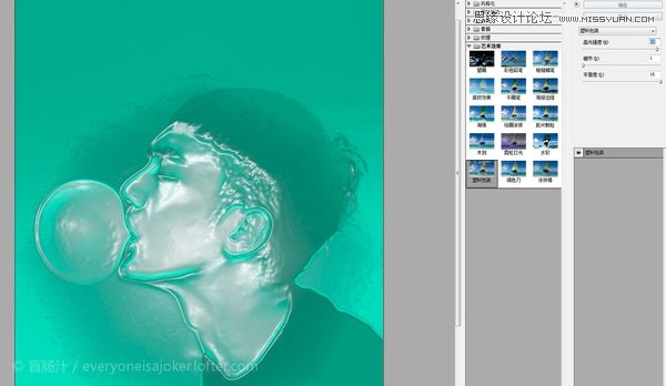 PS结合滤镜设计创意的人像泡泡效果