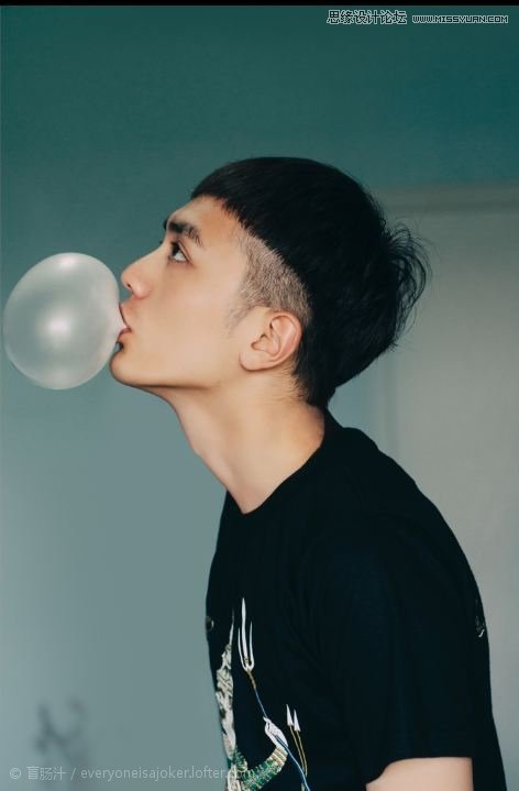 PS结合滤镜设计创意的人像泡泡效果