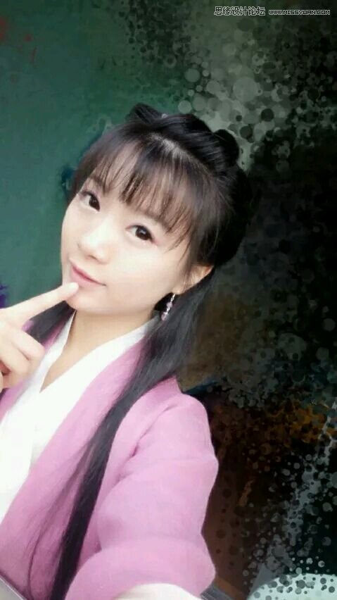 PS结合SAI把可爱女生转手绘处理