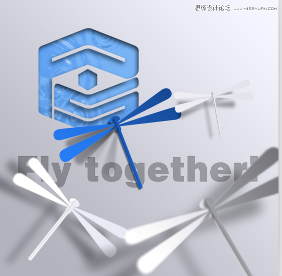 PS制作3D剪纸风格艺术图形效果