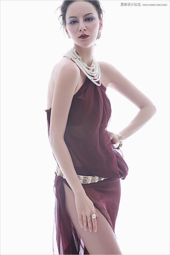 PS调出美女模特诱人的咖啡肤色