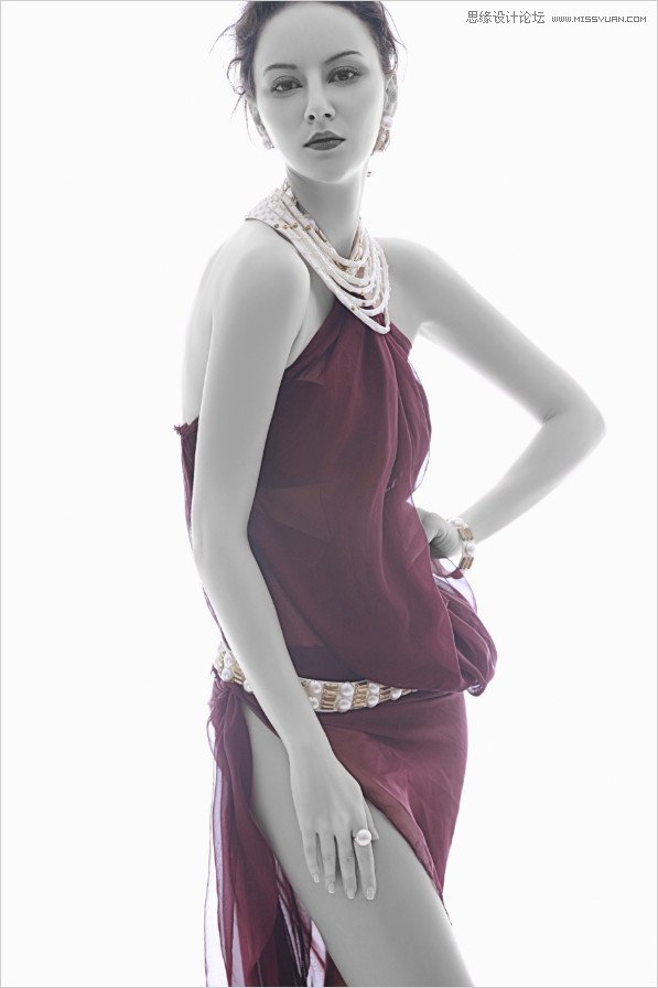 PS调出美女模特诱人的咖啡肤色