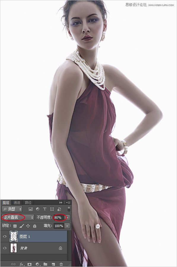 PS调出美女模特诱人的咖啡肤色