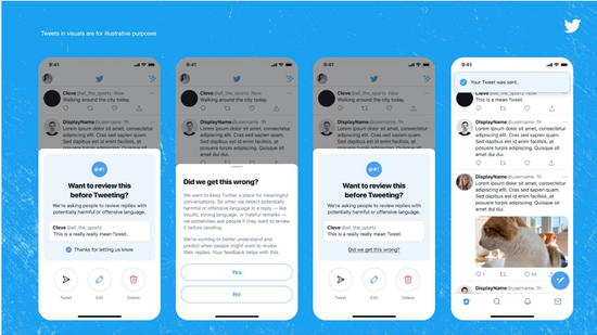 回复警告功能加入，Twitter 在 iOS 和安卓系统推出更新提示：鼓励用户暂停发送