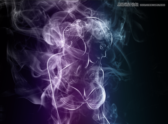 PS合成创意大气的烟雾人像效果