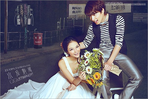 PS随心所欲给婚纱照片换背景