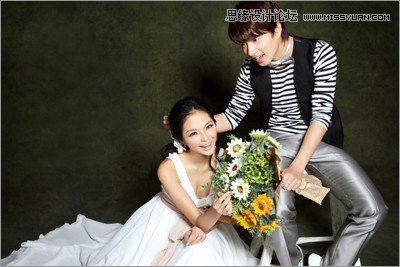 PS随心所欲给婚纱照片换背景