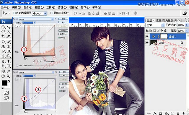 PS随心所欲给婚纱照片换背景