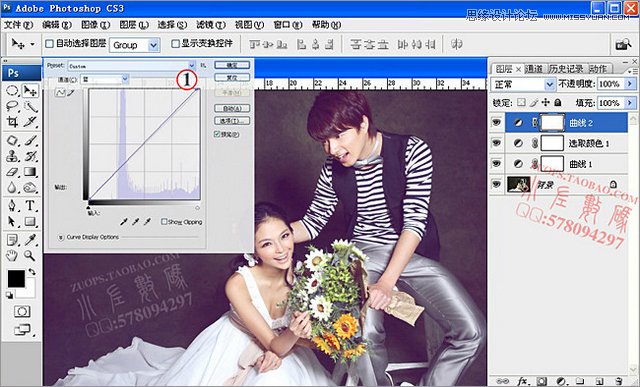 PS随心所欲给婚纱照片换背景