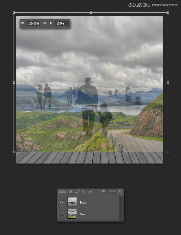 PS制作逼真生动的的下雨效果图