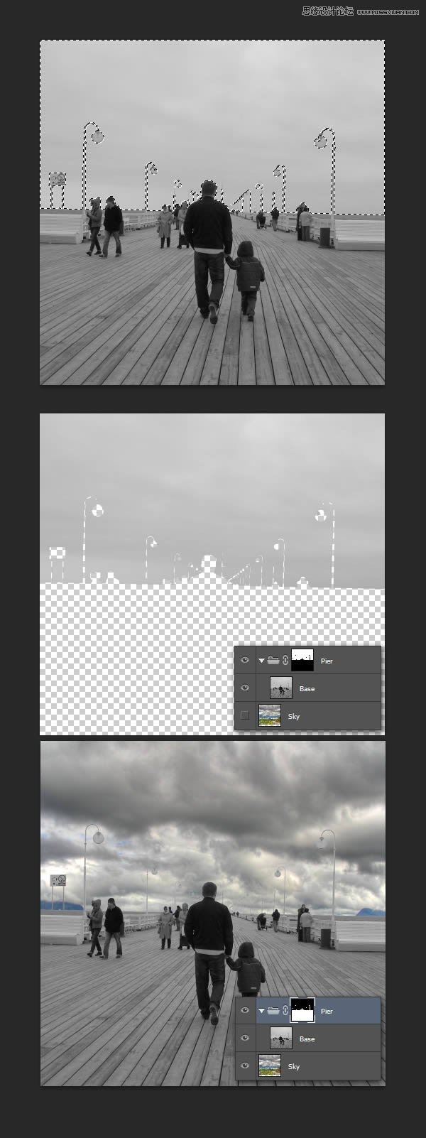 PS制作逼真生动的的下雨效果图