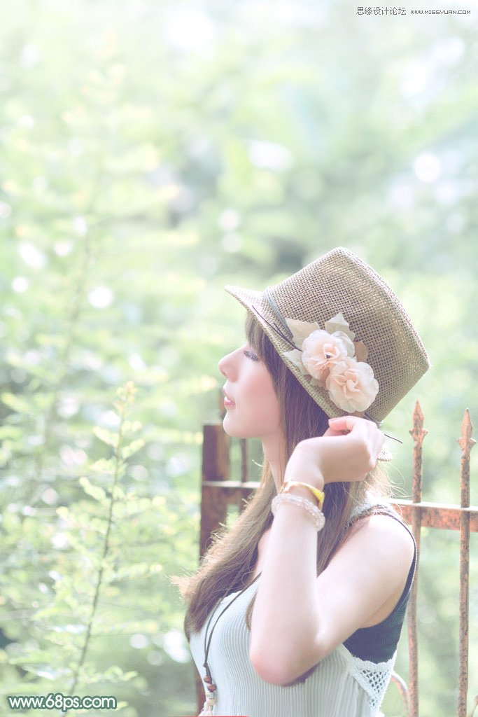 PS调出春季女孩淡淡的甜美色调