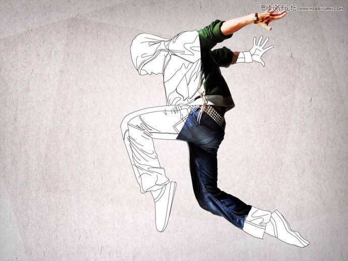 PS设计跳舞者桌面壁纸教程