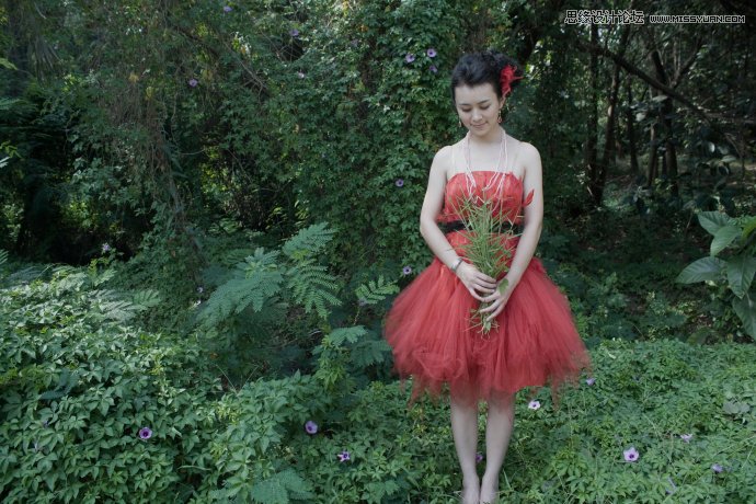 PS调出灰蒙蒙公园照片清新色调