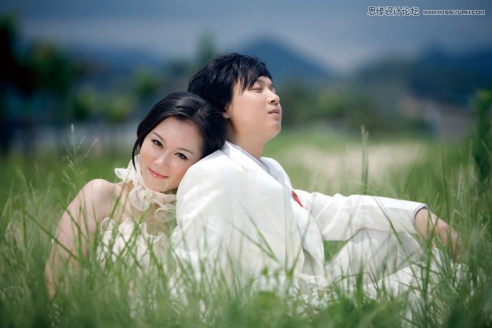 PS调出甜美情侣梦幻紫色效果