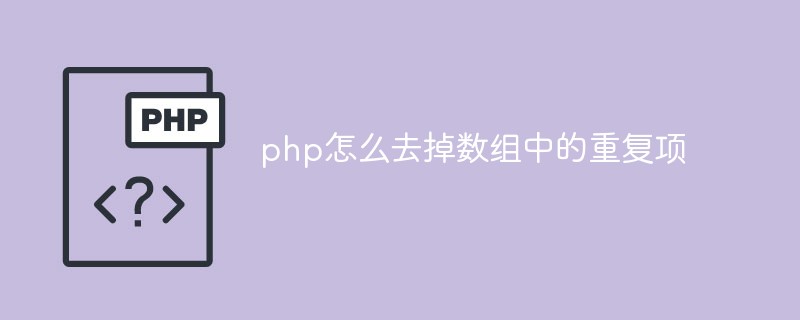 php怎么去掉数组中的重复项