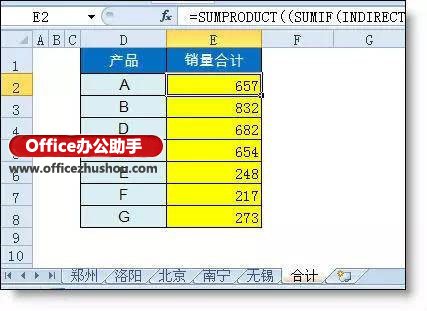 excel sumif函数多条件求和 sumif的高级用法：跨多表条件求和