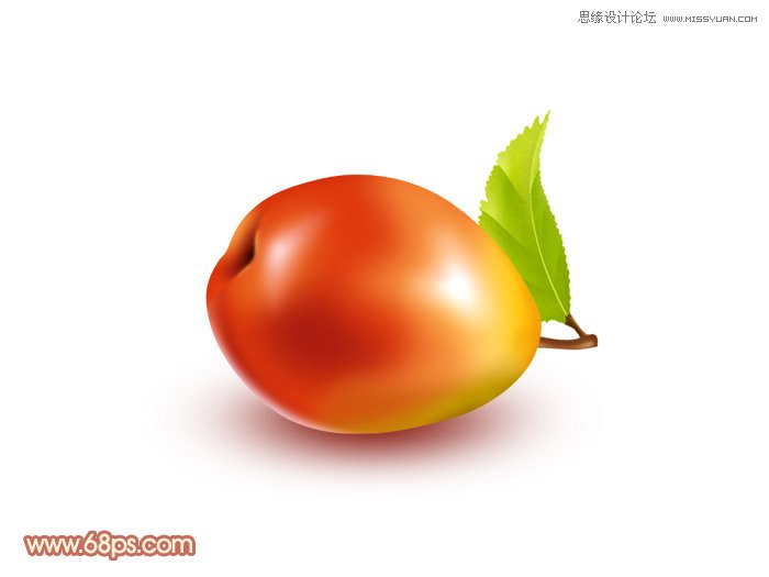 PS制作漂亮逼真的红梨教程