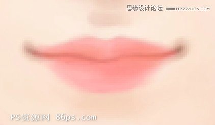 PS解析转手绘中水嫩嘴巴的画法
