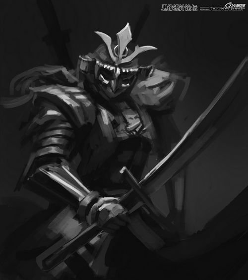 PS绘制暗优秀中黑风格死灵武士