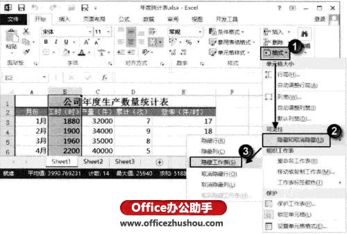 excel隐藏行列 Excel 2013中如何隐藏行列、工作表或单元格数据的方法 excel隐藏行列 Excel 2013中如何隐藏行列、工作表或单元格数据的方法