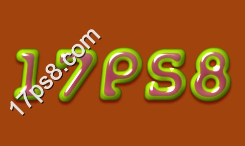 PS制作高光透明泡泡字教程