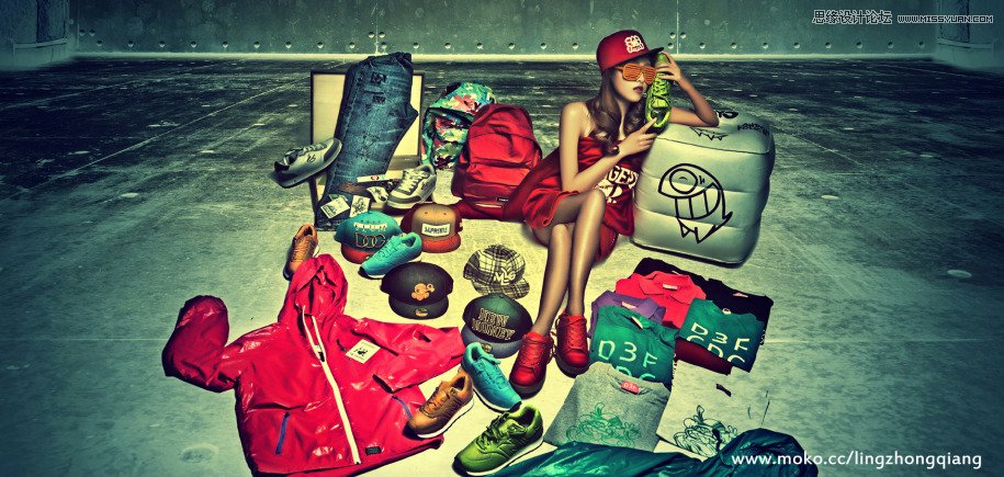 PS调出美女质感的铜色调及后期场景处理