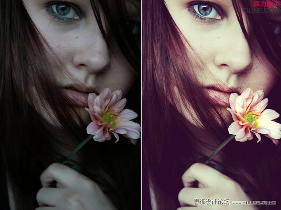 PS给曝光不足美女调出柔柔的复古色调