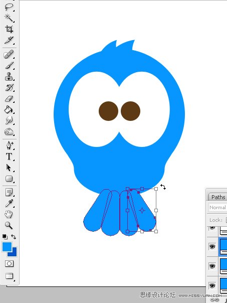 PS绘制漂亮的Twitter小鸟教程