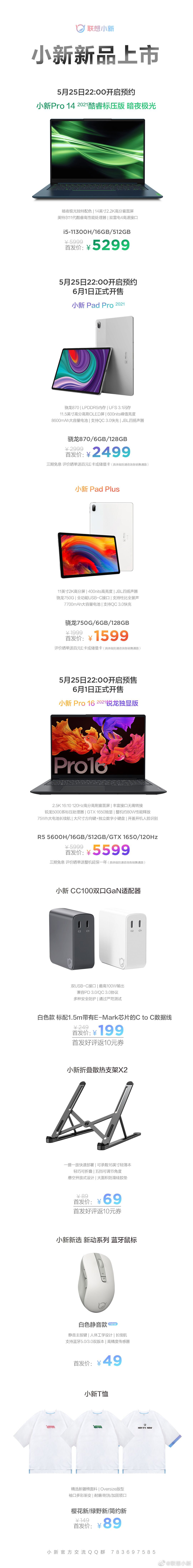 一图看懂联想小新系列新品