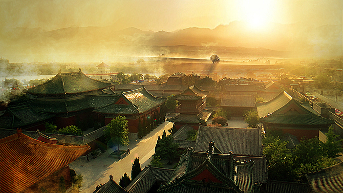 PS为古都照片添加神秘效果