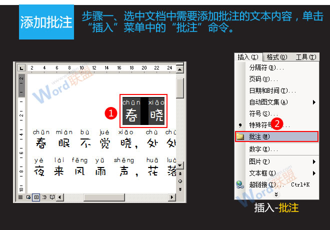 批注怎么隐藏 Word2003如何添加、隐藏及删除批注