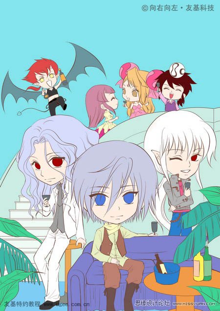 PS绘制Q版的卡通人物