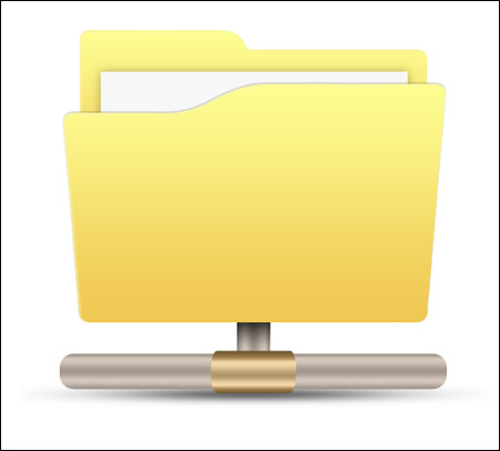 PS制作黄色共享文件夹图标