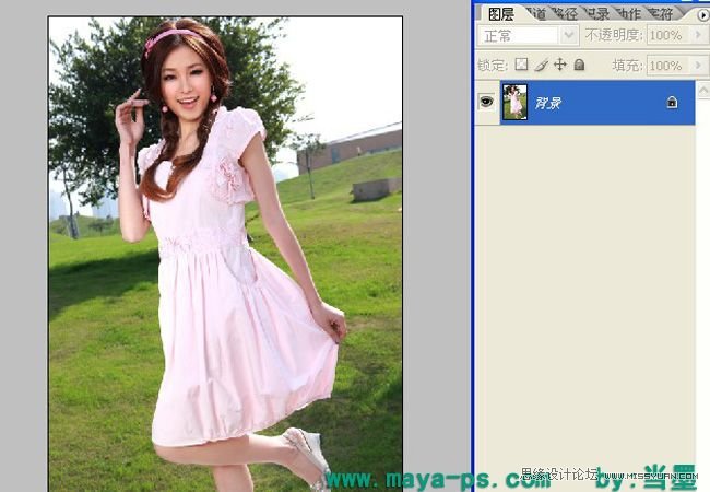 PS简单几步为照片添加淡青色调