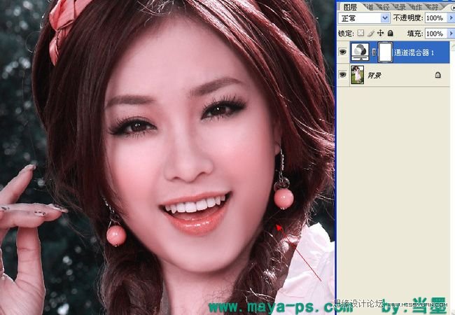 PS简单几步为照片添加淡青色调