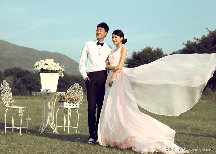 PS处理影楼照片的质感暗色调