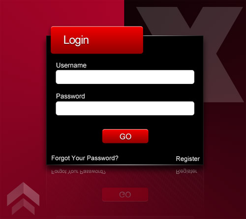 PS设计制作红色网页登陆界面