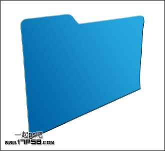 PS绘制质感的蓝色文件夹图标