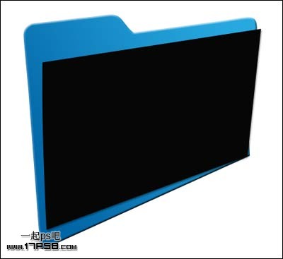 PS绘制质感的蓝色文件夹图标