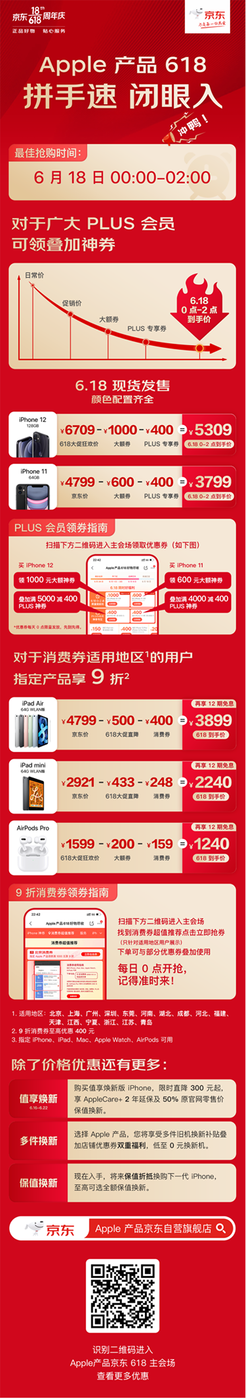 iPhone最佳抢购时间出炉，现在抢券京东618当天零点直接下单
