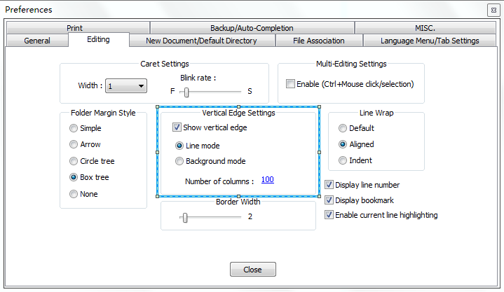 如何使notepad++显示打印线