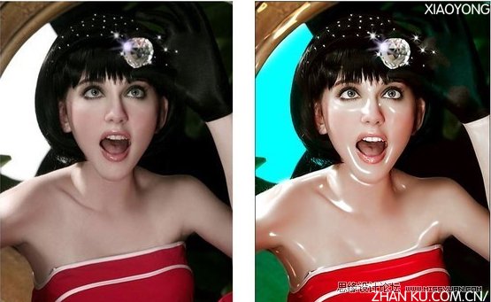 PS制作人物的塑料皮肤效果