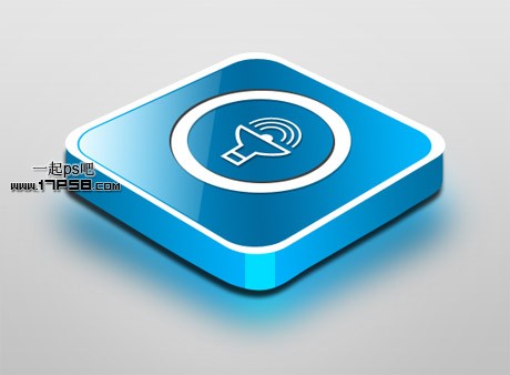 PS设计三维立体矢量喇叭图标