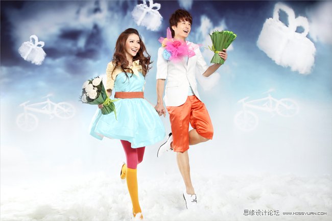 PS合成可爱的卡通云彩教程